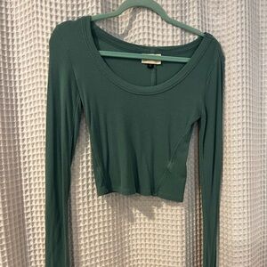 Green Long Sleeve Women's Top